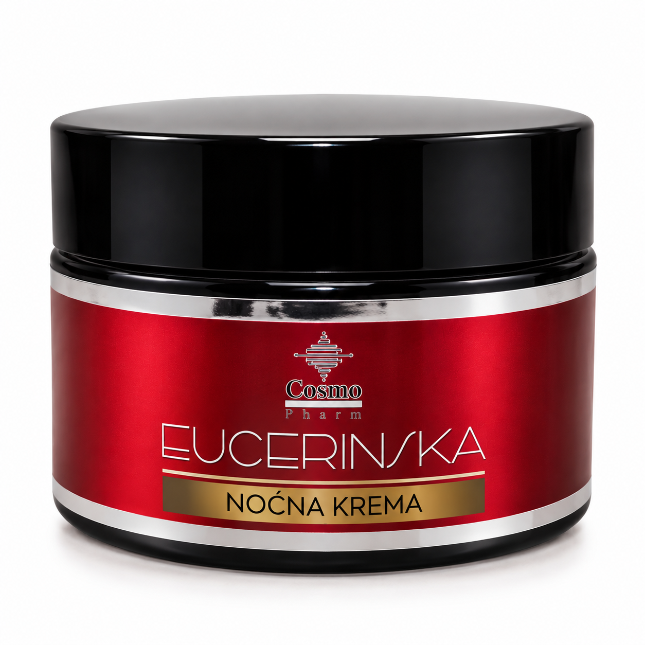 Cosmopharm Eucerinska noćna krema 50 ml, bordo teglica sa crnim poklopcem