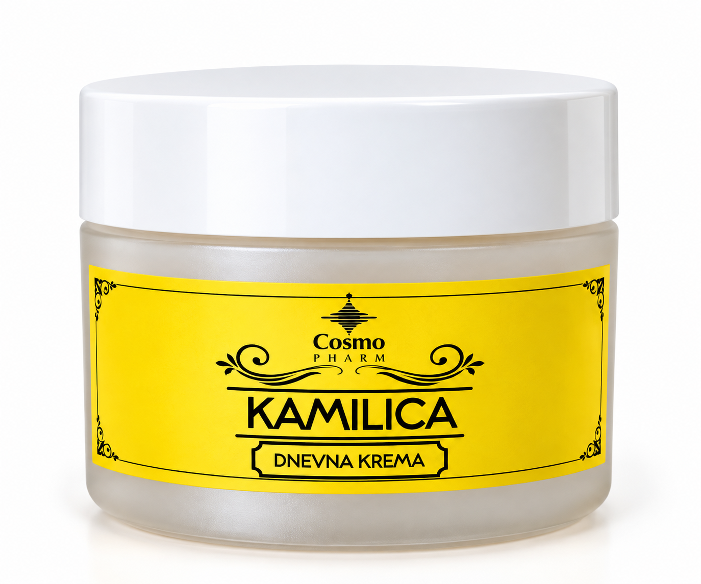 Cosmopharm Kamilica dnevna krema 50 ml žuta etiketa beli poklopac