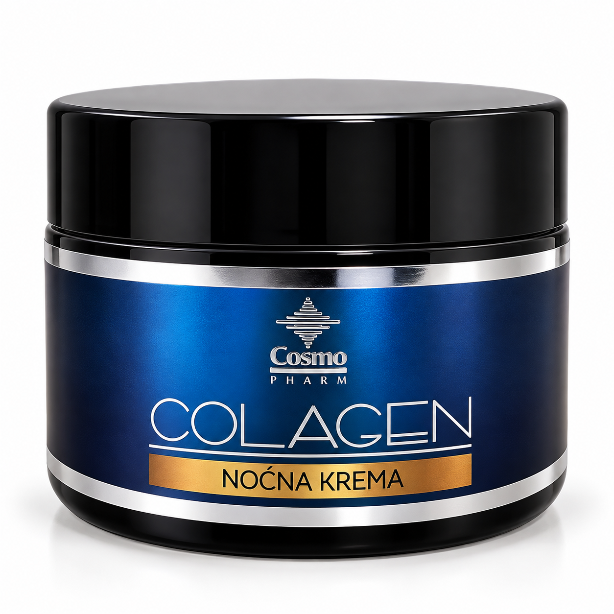 Cosmopharm Collagen noćna krema 50 ml tamnoplava etiketa crni poklopac