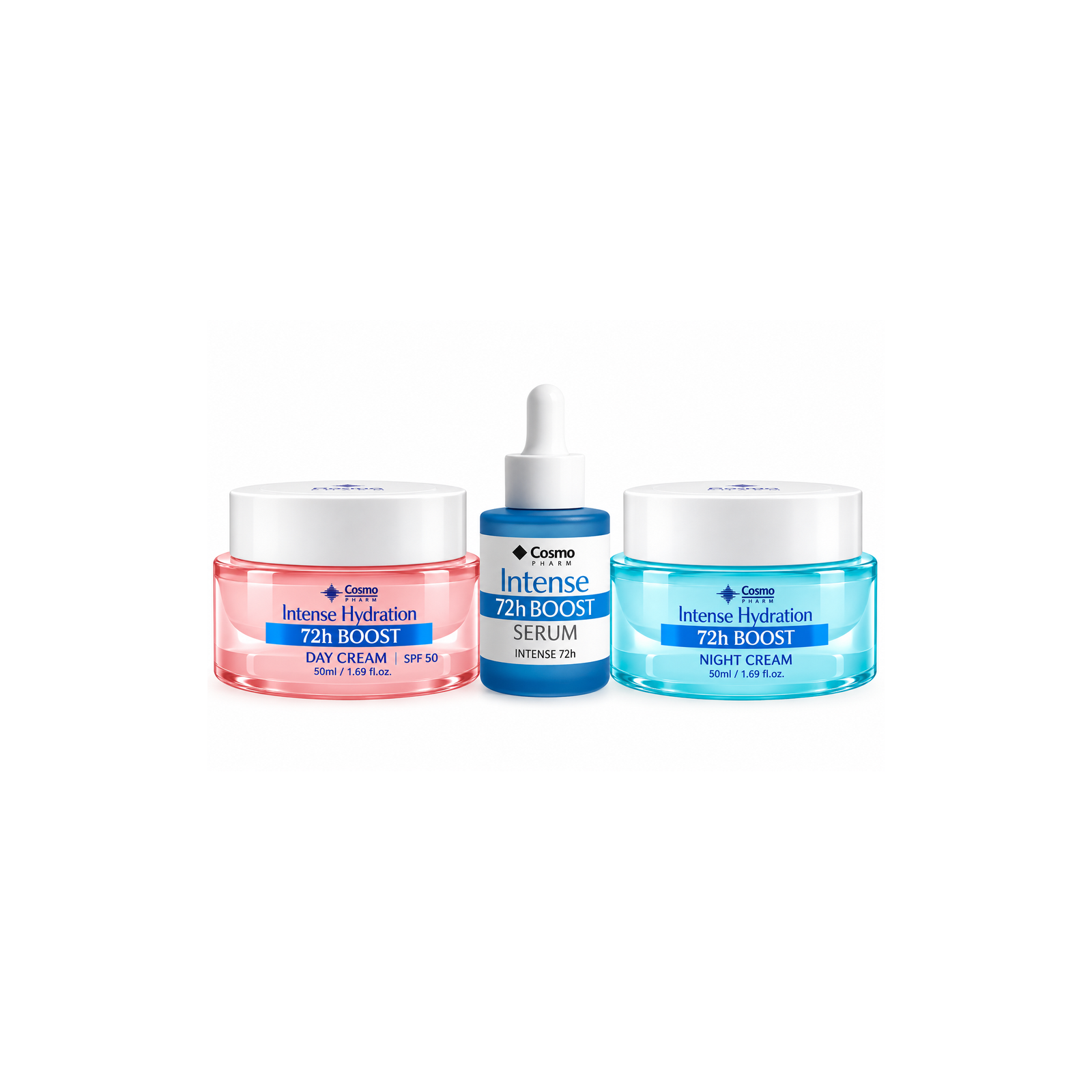 Intense Hydration 72h Boost set – serum, dnevna i noćna krema
