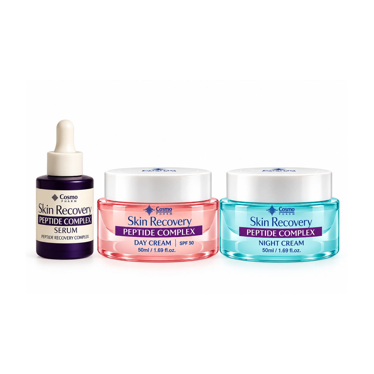 Skin Recovery Peptide Complex Set – serum, dnevna i noćna krema CosmoPharm